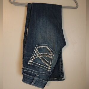 Ariat Women's R.E.A.L. Mid Rise Stretch Entwined Boot Cut Jeans